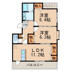 シンシア出川の物件間取画像